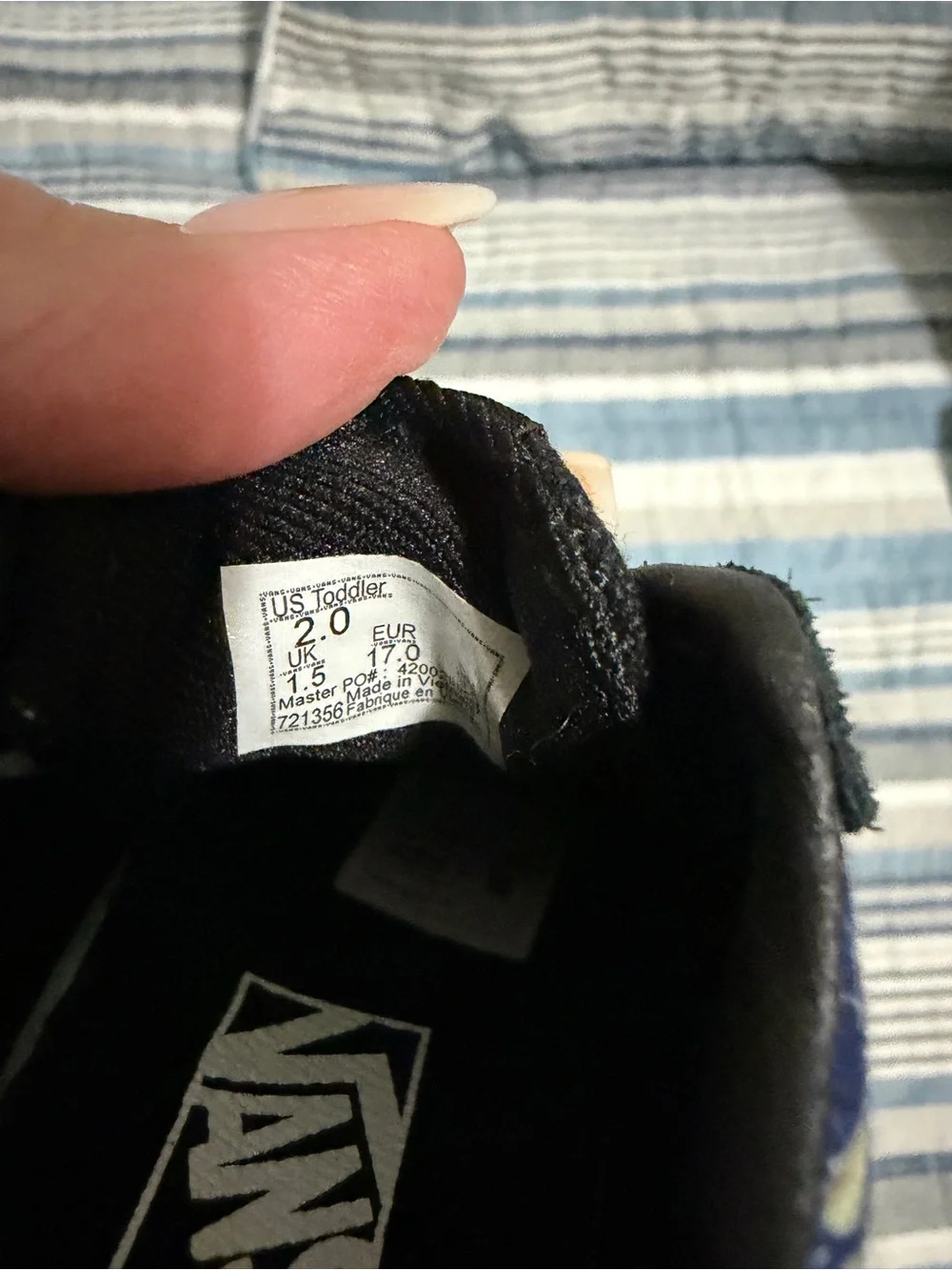 Vans toddler Black & Floral Sneakers with White Accents